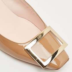 Roger Vivier Light Brown Patent Leather Trompette Pumps Size 37