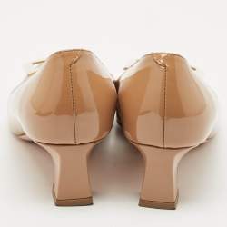 Roger Vivier Light Brown Patent Leather Trompette Pumps Size 37