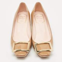 Roger Vivier Light Brown Patent Leather Trompette Pumps Size 37