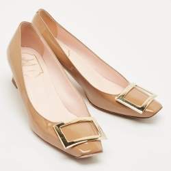Roger Vivier Light Brown Patent Leather Trompette Pumps Size 37