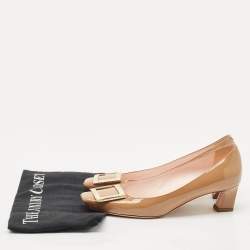 Roger Vivier Light Brown Patent Leather Trompette Pumps Size 37