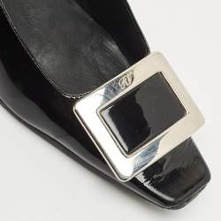 Roger Vivier Black Patent Leather Belle Vivier Pumps Size 36.5