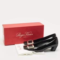 Roger Vivier Black Patent Leather Belle Vivier Pumps Size 36.5