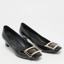Roger Vivier Black Patent Leather Trompette Pumps Size 37