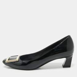Roger Vivier Black Patent Leather Trompette Pumps Size 37