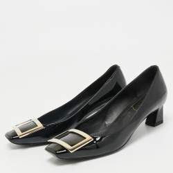 Roger Vivier Black Patent Leather Trompette Pumps Size 37