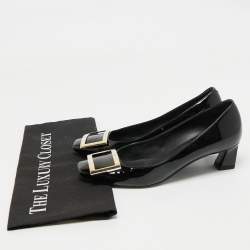 Roger Vivier Black Patent Leather Trompette Pumps Size 37
