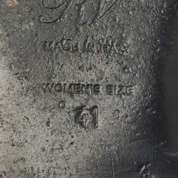 Pre Owned Roger Vivier Cream Canvas Tiffany Buckle Flat Slides Size 41