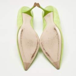 Pre Owned Roger Vivier Green Suede Pointed Toe Pumps Size 41
