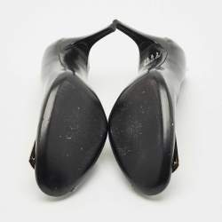 Pre Owned Roger Vivier Black Patent Leather Trompette Pumps Size 38