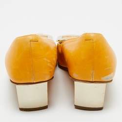 Pre Owned Roger Vivier Mustard Yellow Leather Belle Vivier Pumps Size 38