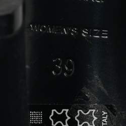 Pre Owned Roger Vivier Black Satin Crystals Embellished Mules Size 39