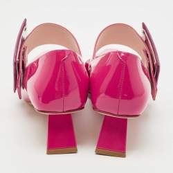 Pre Owned Roger Vivier Two Tone Patent Leather Mary Jane Pumps Size 37