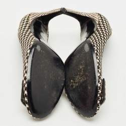 Pre Owned Roger Vivier Brown/Cream Calf Hair Trompette Pumps Size 40