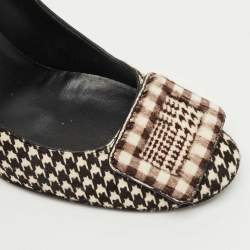 Pre Owned Roger Vivier Brown/Cream Calf Hair Trompette Pumps Size 40