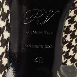 Pre Owned Roger Vivier Brown/Cream Calf Hair Trompette Pumps Size 40