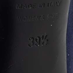 Pre Owned Roger Vivier Blue Satin Trompette Pointed Toe Pumps Size 39.5