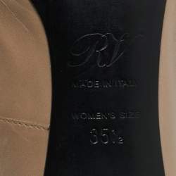 Pre Owned Roger Vivier Grey Leather Belle Vivier Trompette Pumps Size 35.5