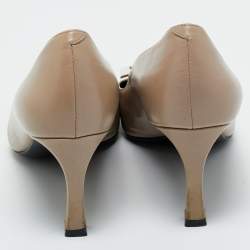 Pre Owned Roger Vivier Grey Leather Belle Vivier Trompette Pumps Size 35.5