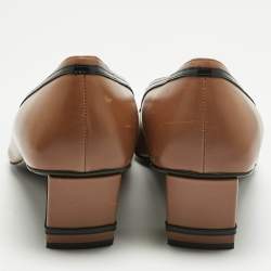 Pre Owned Roger Vivier Brown Leather Trompette Pumps Size 41