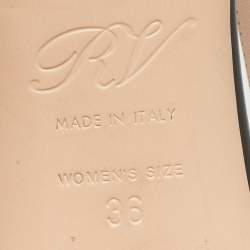 Pre Owned Roger Vivier Cream/Black Patent Leather Belle Vivier Slingback Pumps Size 36