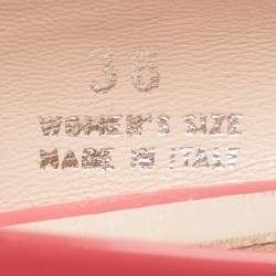 Pre Owned Roger Vivier Pink Patent Leather Gommettine Ballet Flats Size 36