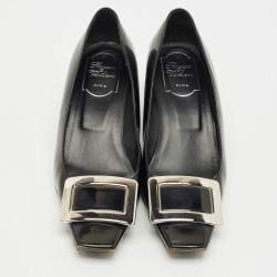 Pre Owned Roger Vivier Black Patent Leather Belle Vivier Pumps Size 37