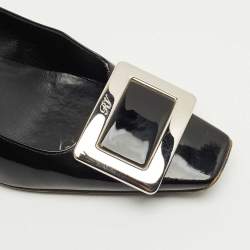 Pre Owned Roger Vivier Black Patent Leather Belle Vivier Pumps Size 37