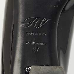 Pre Owned Roger Vivier Black Patent Leather Belle Vivier Pumps Size 37