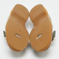 مملوكة مسبقًا حذاء لوفرز فيف رينجرز شامواه أخضر روجر فيفيه مقاس 38