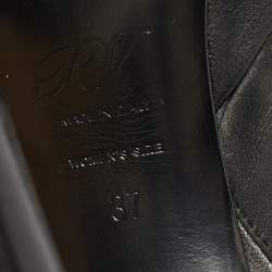 Pre Owned Roger Vivier Black Leather Viv' Choc Rouches Cuissards Knee Length Boots Size 37