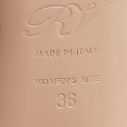 Pre Owned Roger Vivier White/Black Patent Leather Belle Vivier Ankle Strap Pumps Size 36