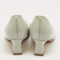 Pre Owned Roger Vivier Grey Patent Leather Trompette Pumps Size 36