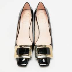 مملوكة مسبقًا Roger Vivier Belle Vivier Size 37 Black Patent Leather Pumps