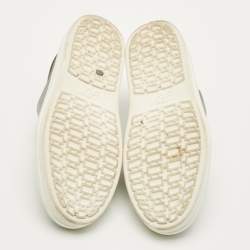 Pre Owned حذاء رياضي روجر فيفييه سنيكي فيف ساتان أسود وأزرق كحلي مزخرف سليب أون مقاس 35