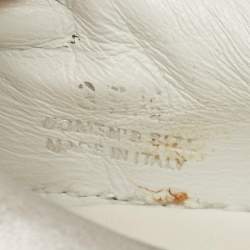 Pre Owned حذاء رياضي روجر فيفييه سنيكي فيف ساتان أسود وأزرق كحلي مزخرف سليب أون مقاس 35