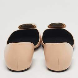 مملوكة مسبقًا Roger Vivier Trompette Size 38.5 Beige Leather D'orsay Ballet Flats