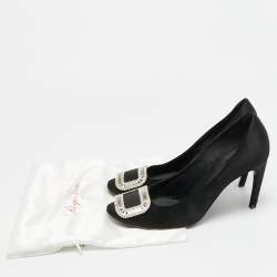 مملوكة مسبقًا Roger Vivier Trompette Size 41 Black Satin Pumps