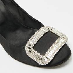 مملوكة مسبقًا Roger Vivier Trompette Size 41 Black Satin Pumps