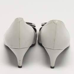 مملوكة مسبقًا Roger Vivier Belle Vivier Trompette Size 35 Grey/Black Leather Pumps