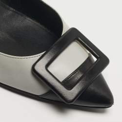 مملوكة مسبقًا Roger Vivier Belle Vivier Trompette Size 35 Grey/Black Leather Pumps