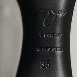  مملوكة مسبقًا Roger Vivier Belle Vivier Trompette Size 35 Grey/Black Leather Pumps