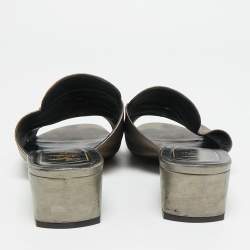 Pre Owned صندل مزين بالكريستال رويجر فيفييه جلد برونزي معدني مقاس 41