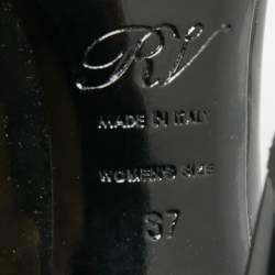 مملوكة مسبقًا حذاء كعب عالي روجر فيفييه ترومبيتي جلد لامع أسود مقاس 37