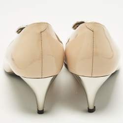 Pre Owned Roger Vivier Belle Vivier Trompette Size 35 Beige Patent Leather Pumps