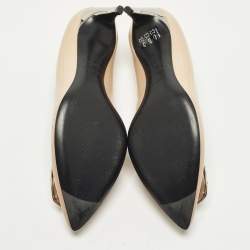 Pre Owned Roger Vivier Belle Vivier Trompette Size 35 Beige Patent Leather Pumps