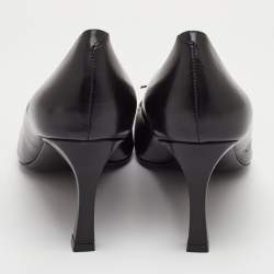 مملوكة مسبقًا Roger Vivier Belle Vivier Trompette Size 37.5 Black Leather Pumps