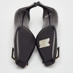 مملوكة مسبقًا Roger Vivier Belle Vivier Trompette Size 37.5 Black Leather Pumps