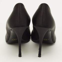 مملوكة مسبقًا حذاء كعب عالي روجر فيفييه ساتان أسود مزخرف بمقاس 41