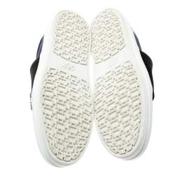 Roger Vivier Blue Satin Sneaky Viv Embellished Slip On Sneakers Size 37